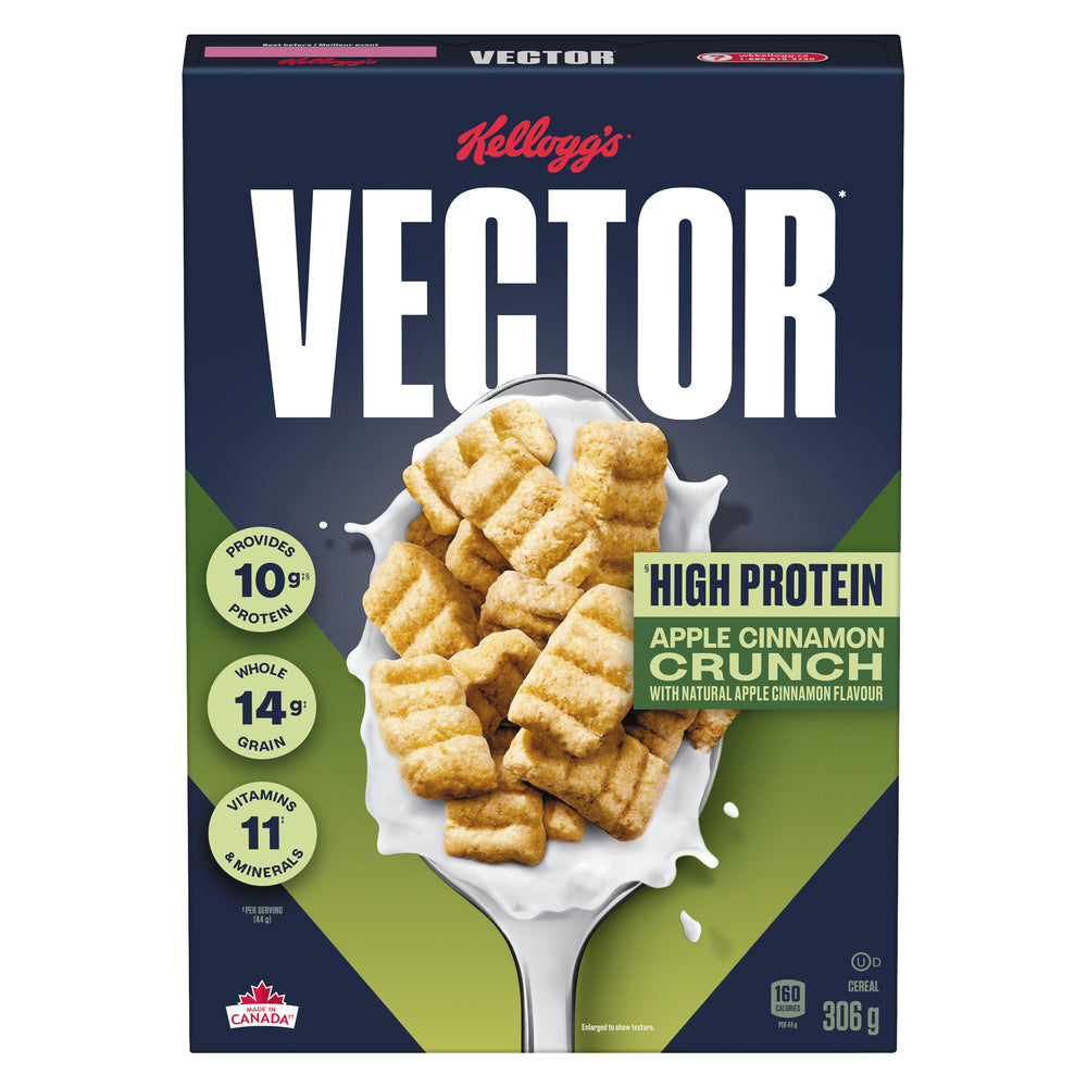 KELLOGG'S VECTOR APPLES CEREAL, 10 X 306 G