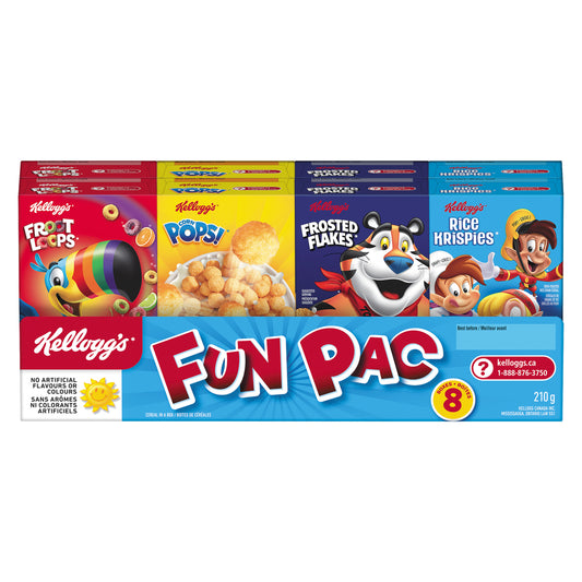 KELLOGG'S FUN PACK CEREAL, 15 X 210 G