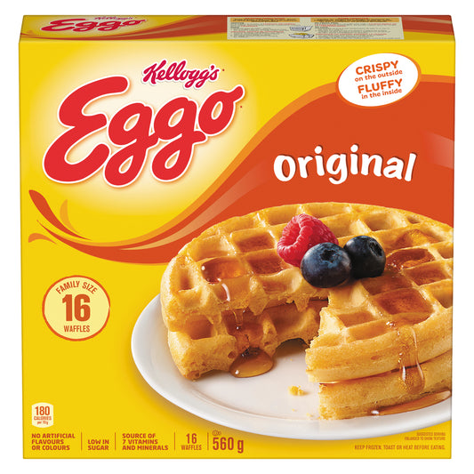 KELLOGG'S EGGO ORIGINAL WAFFLES, 12 X 560 G