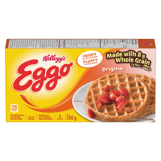 KELLOGG'S EGGO FIBER WAFFLES, 12 X 280 G