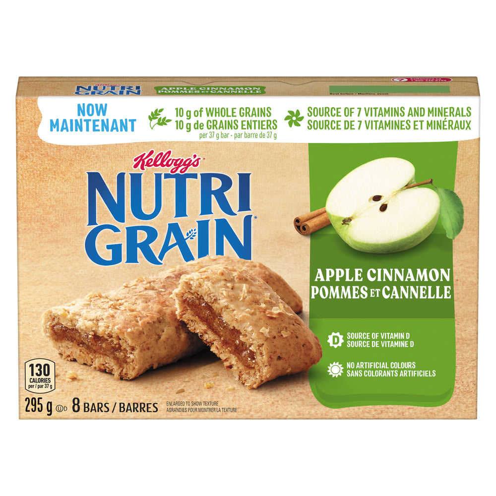 KELLOGG'S NUTRIGRAIN BAR NUTRIGRAIN APPLE CINNAMON, 12 X 295 G