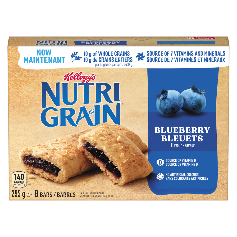 KELLOGG'S NUTRIGRAIN BAR BLUEBERRY, 12 X 295 G
