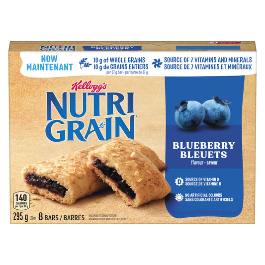 KELLOGG'S NUTRIGRAIN BAR BLUEBERRY, 12 X 295 G
