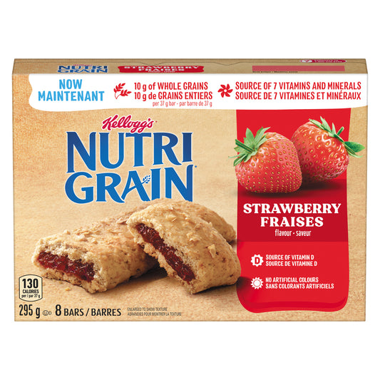 KELLOGG'S NUTRIGRAIN BAR STRAWBERRY, 12 X 295 G