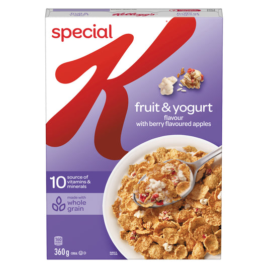 KELLOGG'S BERRY SPECK CEREAL FRUIT YOGURT, 14 X 360 G