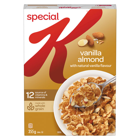 KELLOGG'S BERRY SPECK CEREAL ALMOND VANILLA, 10 X 355 G