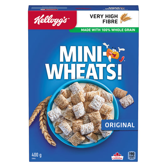 KELLOGG'S FROSTED MINI-WHEATS CEREAL, 10 X 400 G
