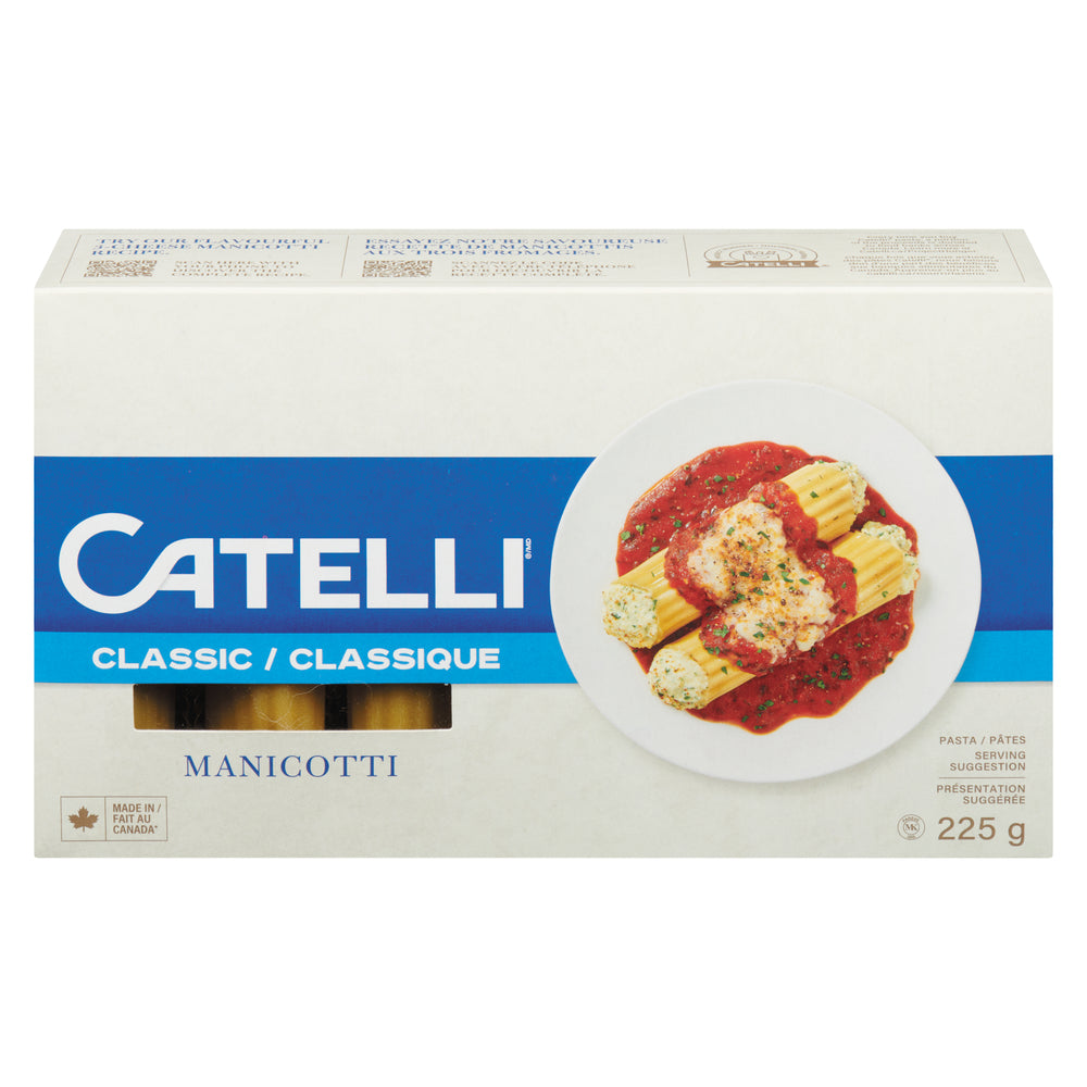 CATELLI MANICOTTI PASTA, 12 X 225 G
