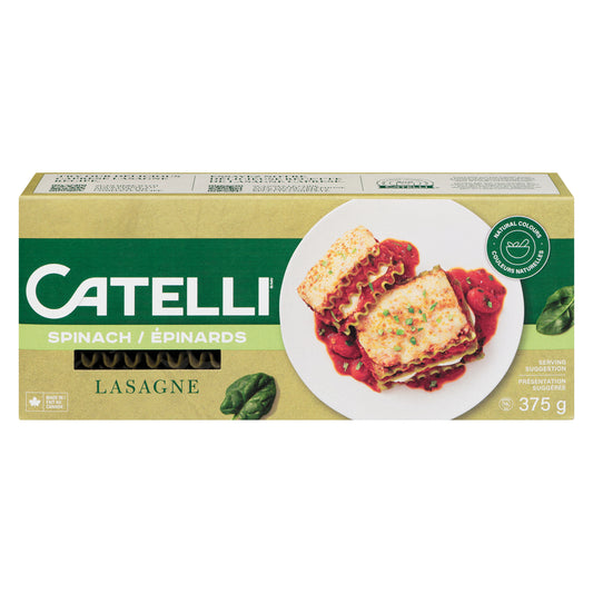 CATELLI SPINACH LASAGNA PASTA, 12 X 375 G