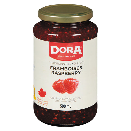 DORA PECTIN RASPBERRY JAM, 12 X 500 ML