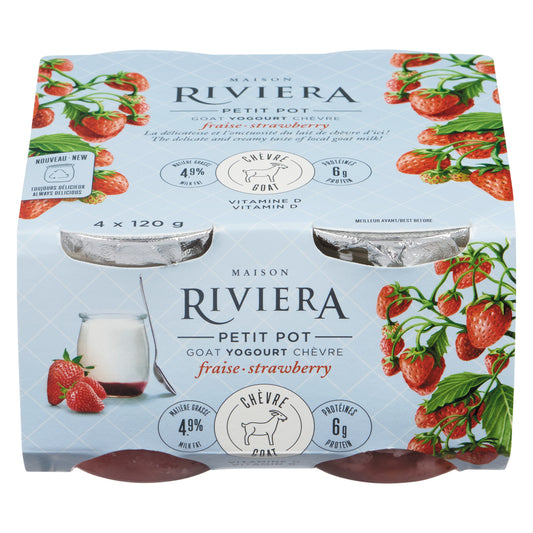 RIVIERA GREEK YOGURT STRAWBERRY, 6 X 4 X 120 G