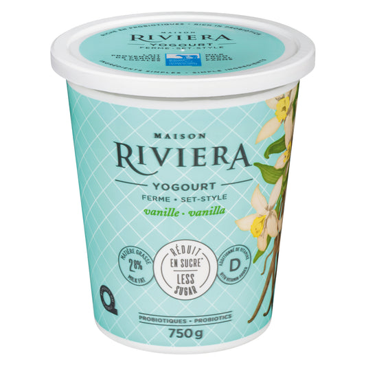 RIVIERA YOGURT 2.8% VANILLA, 6 X 750 G