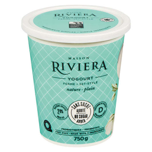 RIVIERA GREEK YOGURT NATURAL SMOOTH, 6 X 750 G