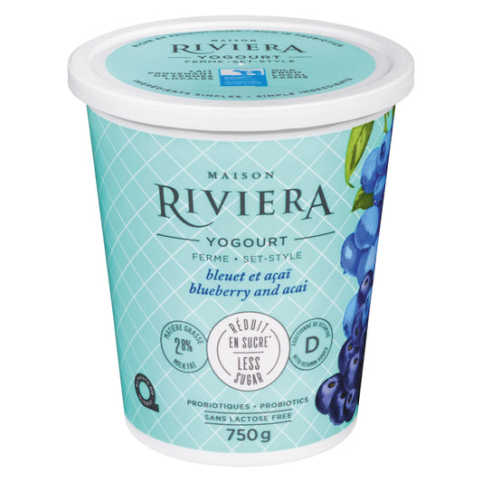 RIVIERA YOGURT BLUEBERRY ACAI, 6 X 750 G