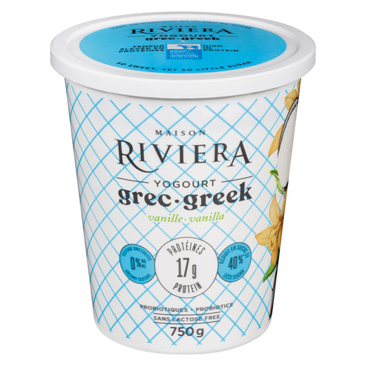 RIVIERA GREEK YOGURT 40% VANILLA SMOOTH, 6 X 750 G
