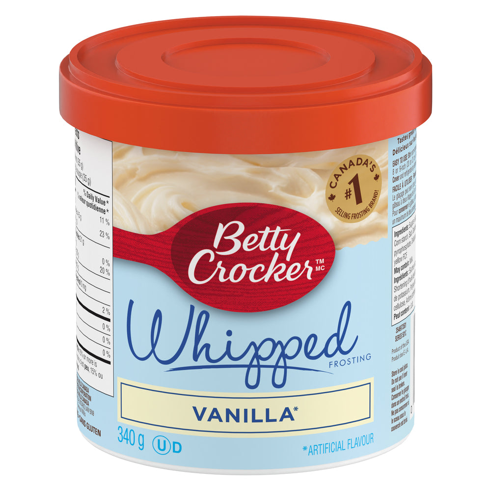 BETTY CROCKER WHIPPED CREAM VANILLA, 12 X 340 G