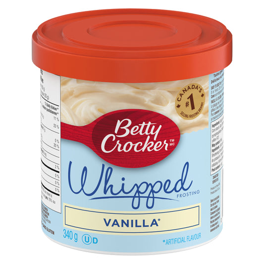 BETTY CROCKER WHIPPED CREAM VANILLA, 12 X 340 G