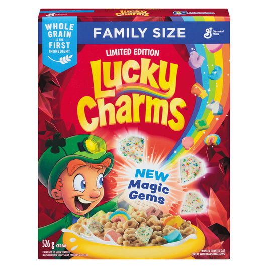 GENERAL MILLS LUCKY CHARMS CEREAL FAMILY SIZE, 12 X 526 G