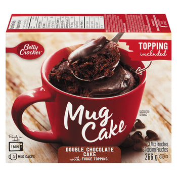 BETTY CROCKER MUG CAKE DOUBLE CHOCOLATE, 6 X 266 G