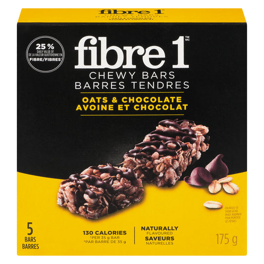 FIBRE1 OATMEAL CHOCOLATE BUTTER BARS, 12 X 175 G
