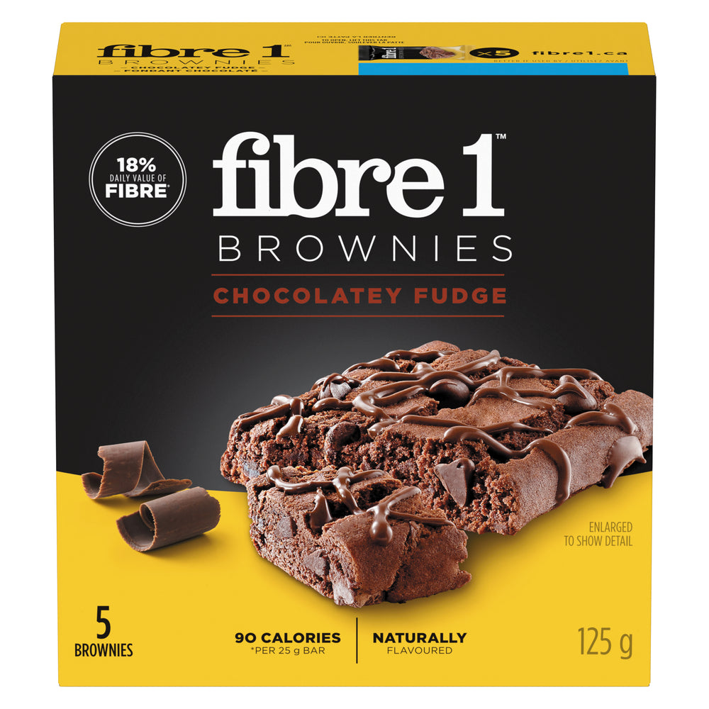 FIBRE1 FUDGE BROWNIES BARS, 12 X 125 G