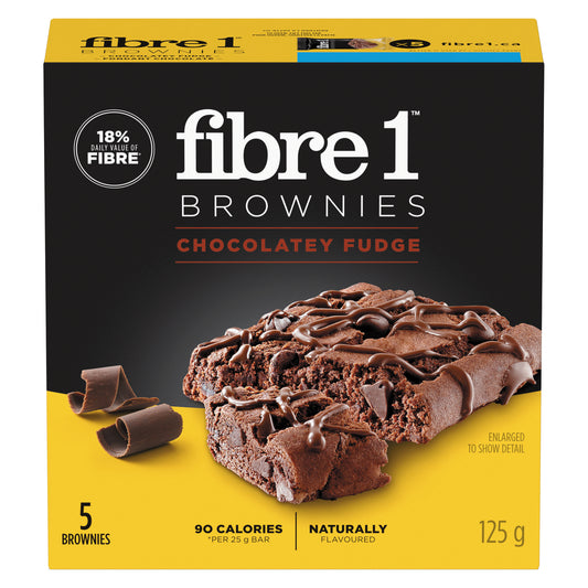 FIBRE1 FUDGE BROWNIES BARS, 12 X 125 G