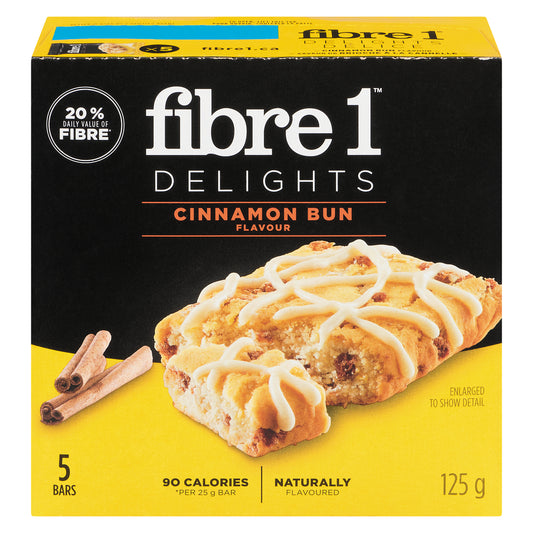 FIBRE1 CINNAMON BUN BARS, 12 X 125 G