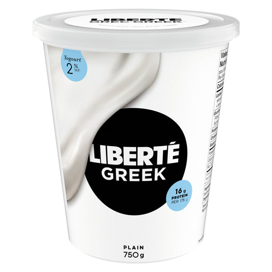 LIBERTE GREEK YOGURT 2% PLAIN, 6 X 750 G