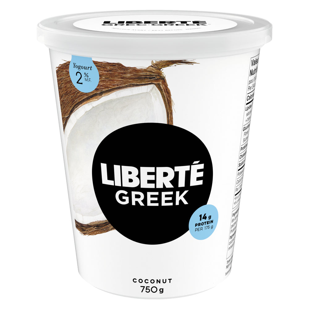 LIBERTE GREEK YOGURT 2% COCONUT, 6 X 750 G