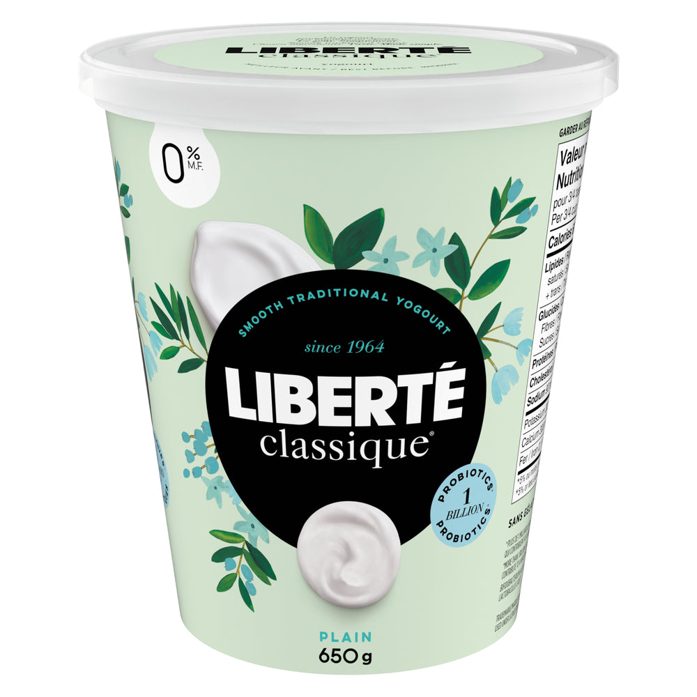 LIBERTE CLASSIC YOGURT 0% PLAIN, 6 X 650 G