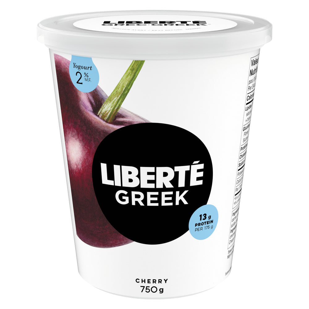 LIBERTE GREEK YOGURT 2% CHERRY, 6 X 750 G
