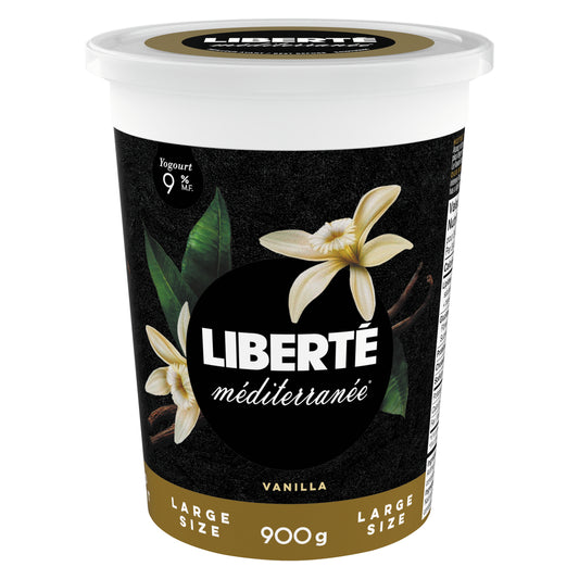 LIBERTE MEDITERRANEAN VANILLA YOGURT, 6 X 900 G