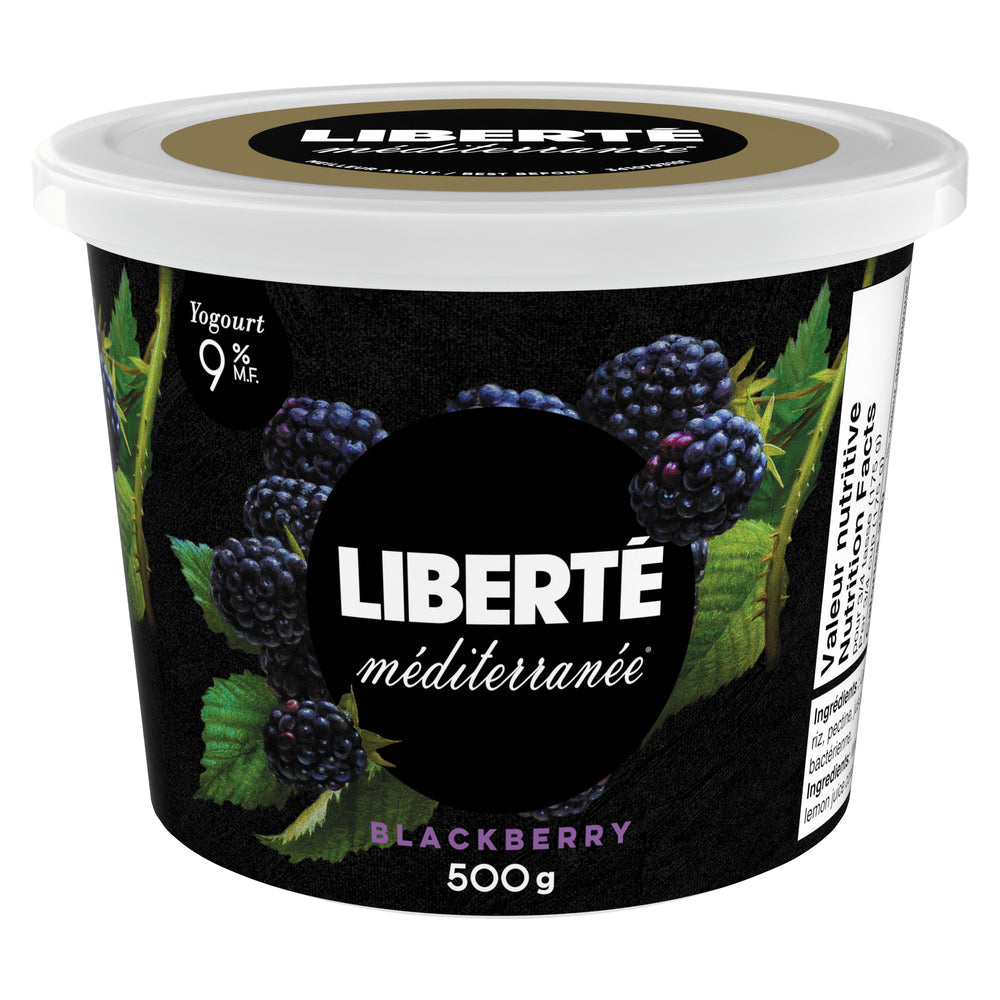 LIBERTE YOGURT MEDITERRANEAN WILD BLACKBERRY, 6 X 500 G