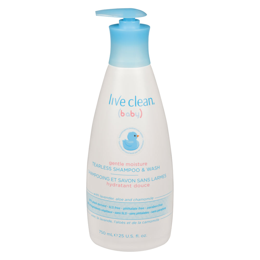 LIVCLEAN BABY SHAMPOO & WASH, 3 X 750 ML