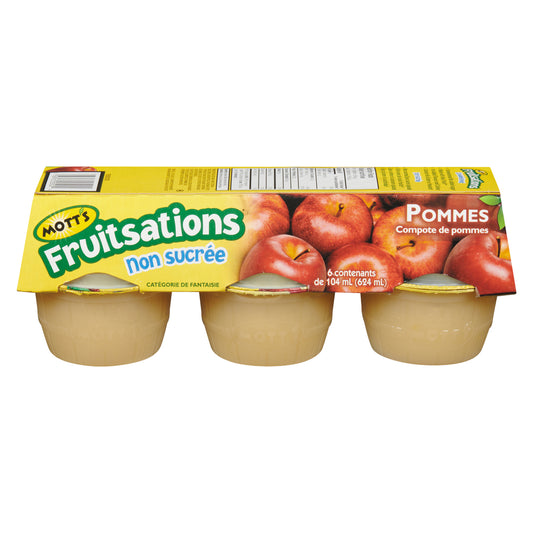 MOTTS APPLE FRUIT SAUCE, 12 X 6 X 104 ML
