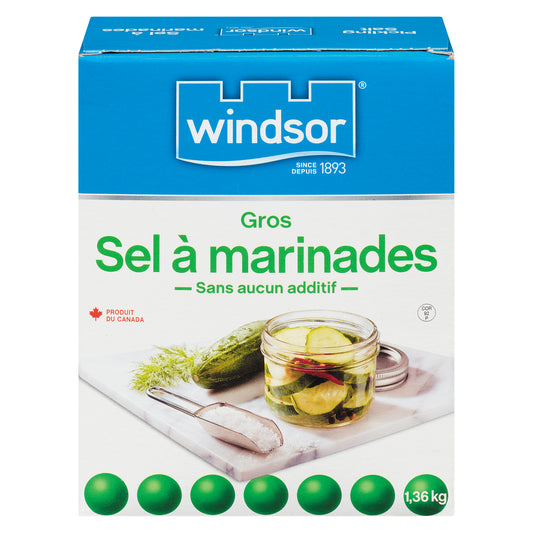 WINDSOR COARSE ROCK SALT FOR MARINADES, 12 X 1.36 KG