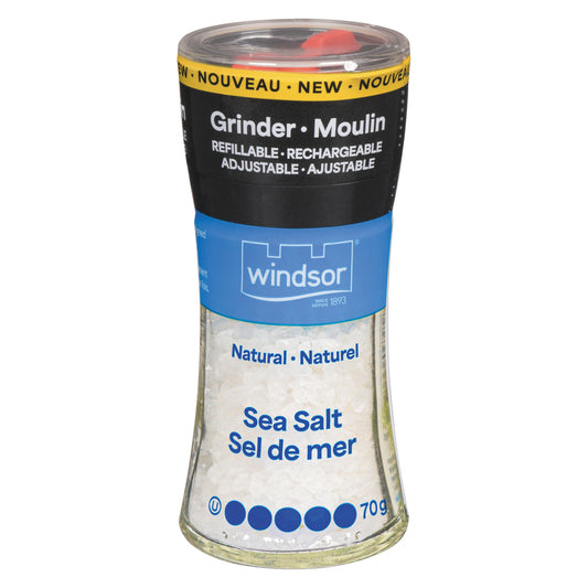 WINDSOR NATURAL MILL SEA SALT, 6 X 70 G