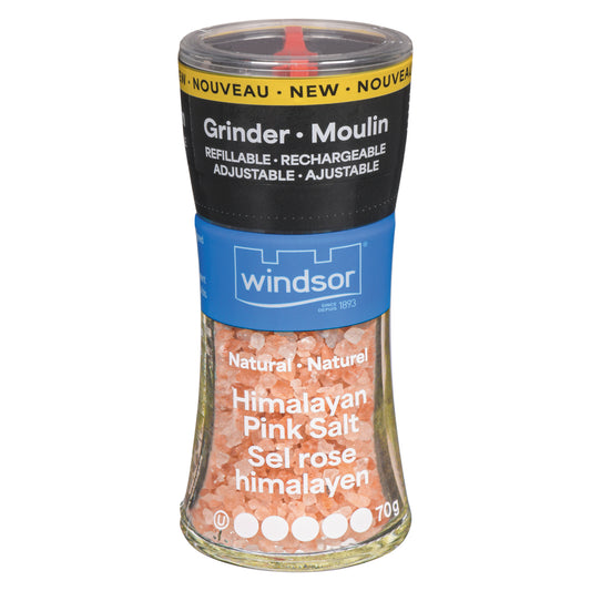 WINDSOR HIMALAYAN PINK SALT GRINDER, 6 X 70 G