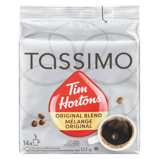TIM HORTONS TASSIMO ORIGINAL COFFEE 14KCUP, 5 X 14 UN