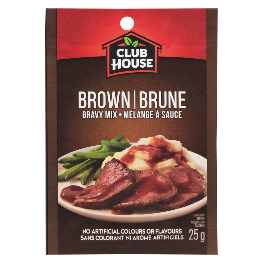 CLUBHOUSE BROWN GRAVY MIX GLUTEN-FREE, 18 X 25 G