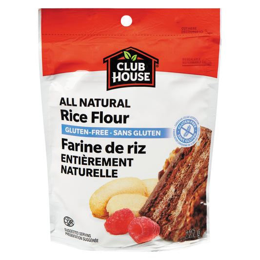 CLUBHOUSE RICE FLOUR, 8 X 227 G