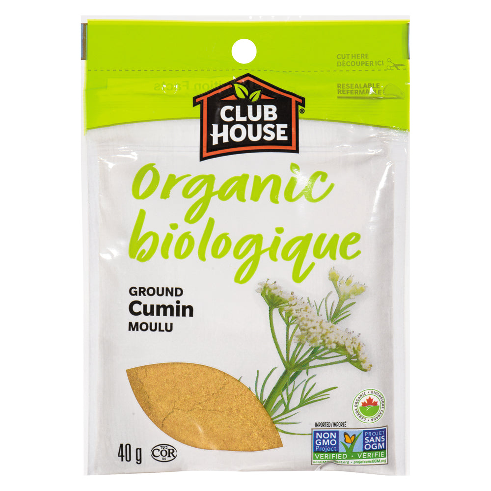 CLUBHOUSE GROUND ORGANIC CUMIN, 12 X 40 G