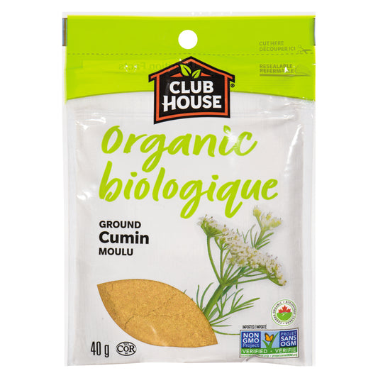 CLUBHOUSE GROUND ORGANIC CUMIN, 12 X 40 G