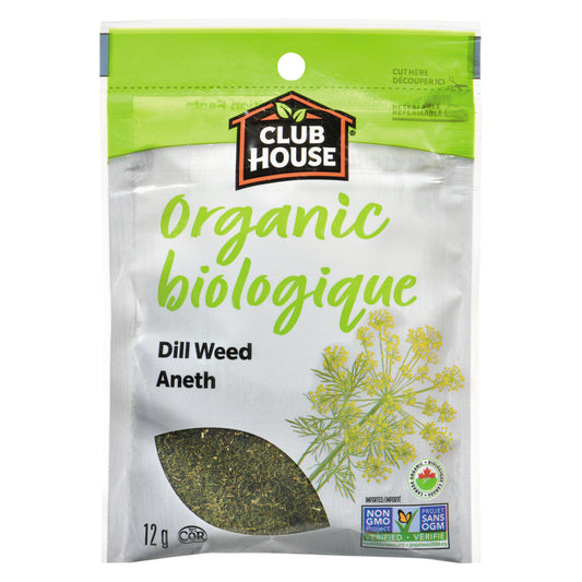CLUBHOUSE ORGANIC DILL WEED, 12 X 12 G