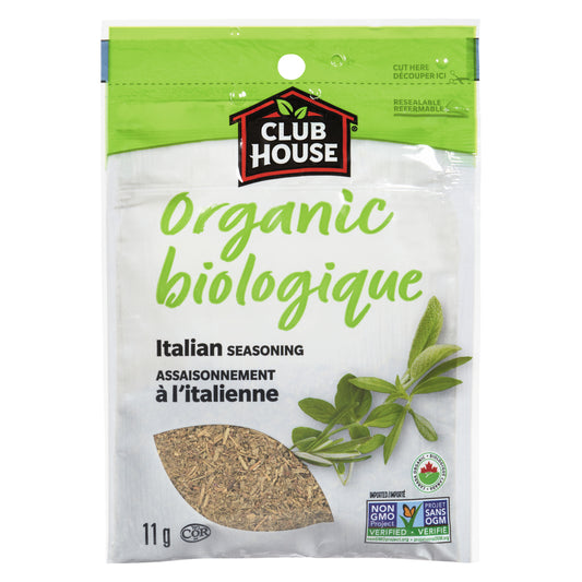 CLUBHOUSE ORGANIC ITALIAN SEASONING, 12 X 11 G