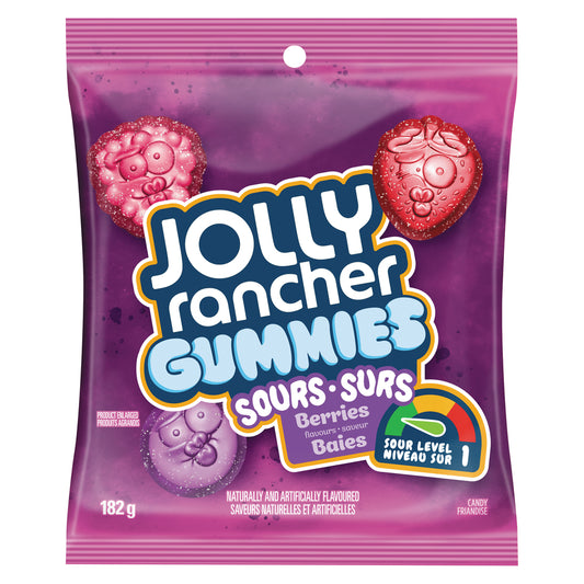 JOLLY RANCHER CANDY SOUR BERRY GUMMIES, 10 X 182 G