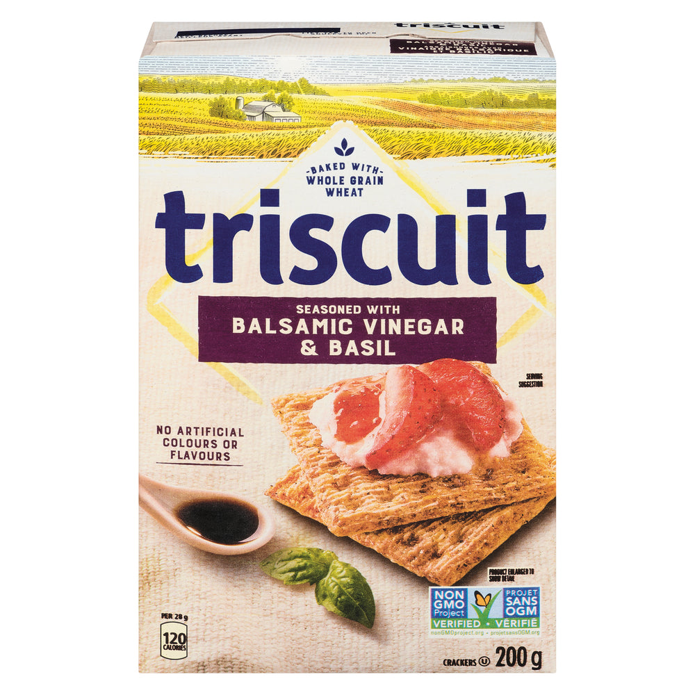 CHRISTIE TRISCUIT BALSAMIC BASIL, 6 X 200 G