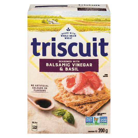 CHRISTIE TRISCUIT BALSAMIC BASIL, 6 X 200 G