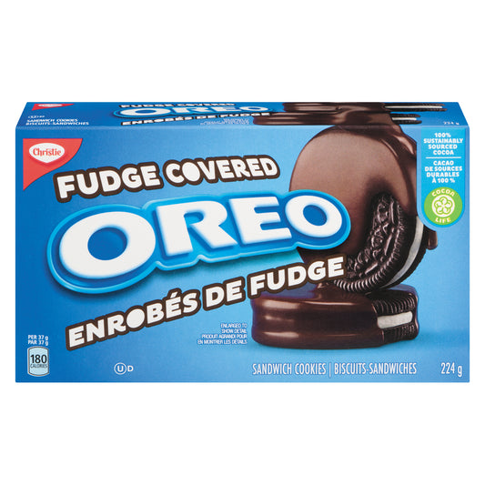 CHRISTIE OREO FUDGE COVERED COOKIES, 12 X 224 G