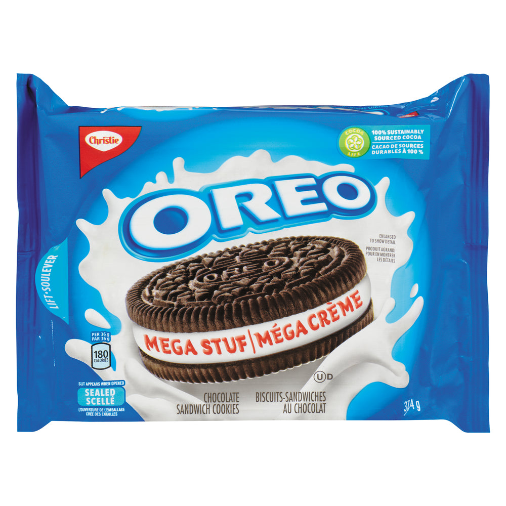 CHRISTIE OREO MEGA STUFF COOKIES, 12 X 374 G
